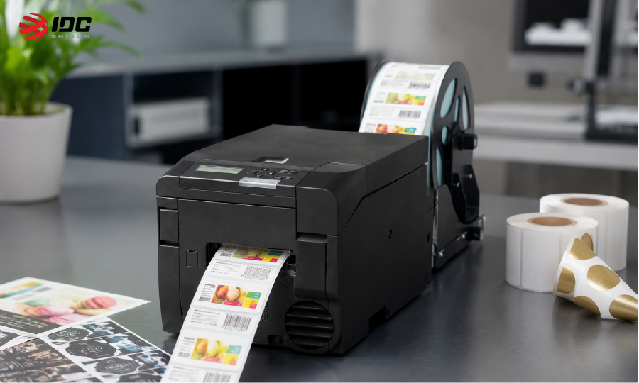 Máy in nhãn cuộn màu OKI Pro330s LED Dry Toner CMY 1200dpi nhỏ gọn nhất thế giới IDC Saigon
