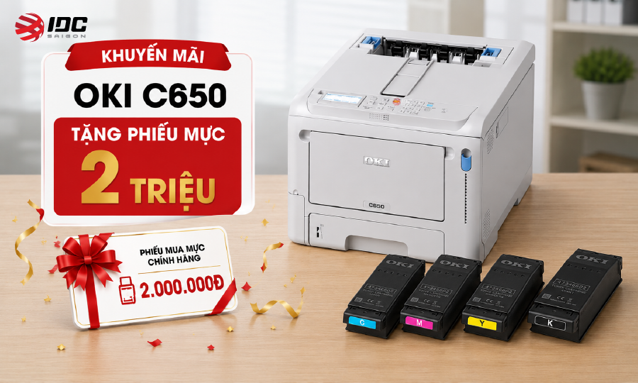 Mua Máy In OKI C650 Chính Hãng – Tặng Phiếu Mua Mực Trị Giá 2.000.000đ